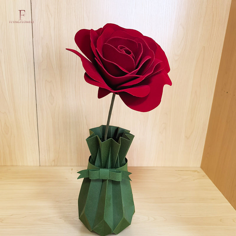 Small red velvet rose