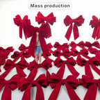 Giant red velvet bow