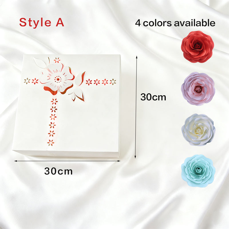 Exquisite paper rose gift box