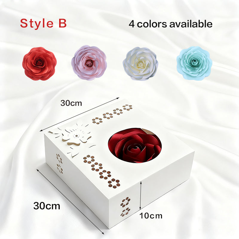 Exquisite paper rose gift box