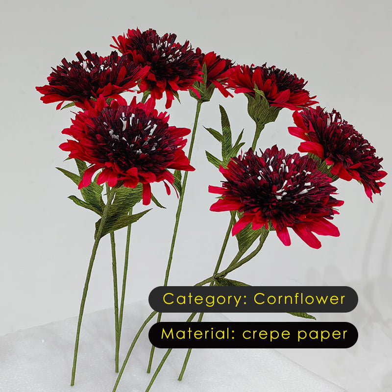 Handmade 10cm Realistic Artificial Cornflowers
